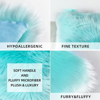 Faux Fur Throw Pillow Covers – Fluffy, Soft & Fuzzy, 46 x 46 cm, Square